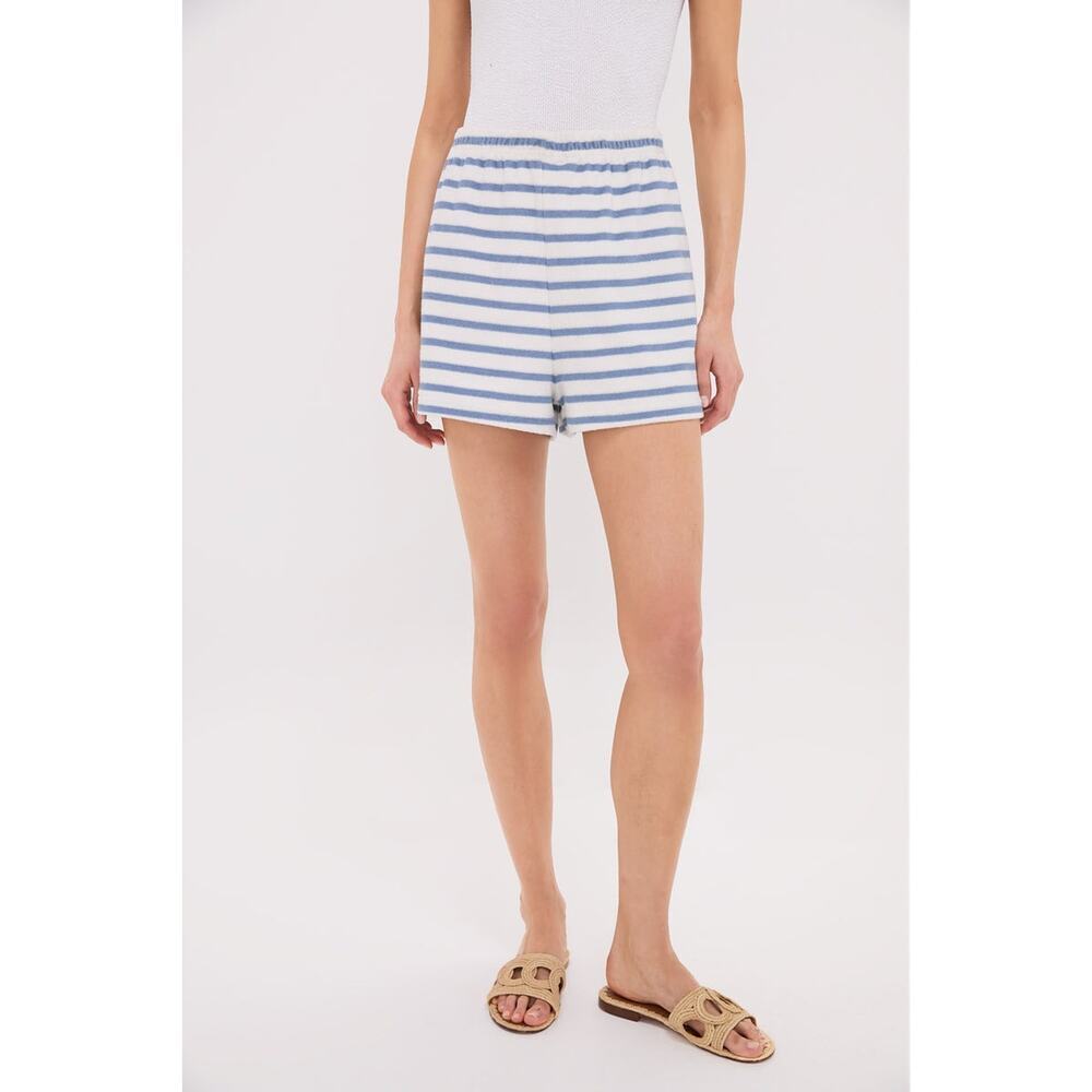 TUCKERNUCK BEACH Striped Terrycloth Driftwood Shorts Size L NWT